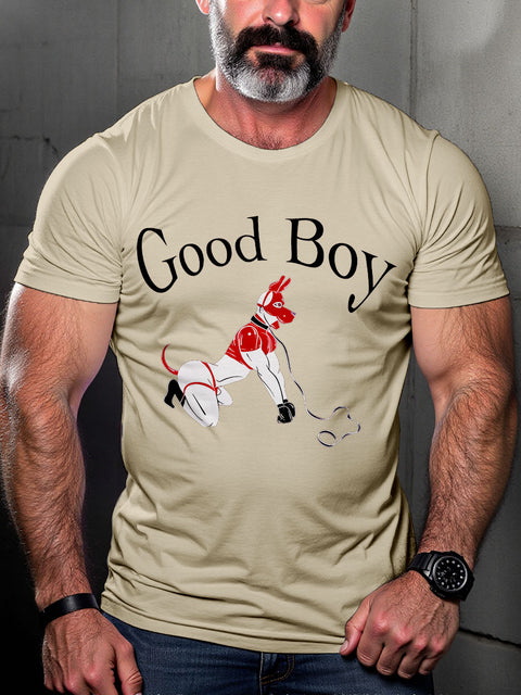 Good Boy Gay Pride Month Art Casual Print T-shirt
