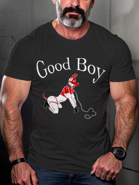Good Boy Gay Pride Month Art Casual Print T-shirt