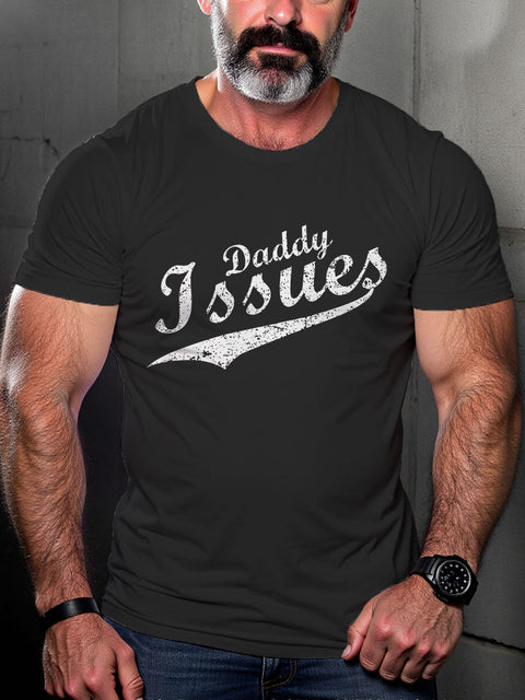 LGBT Gay Pride Daddy Issues Print Casual T-shirt