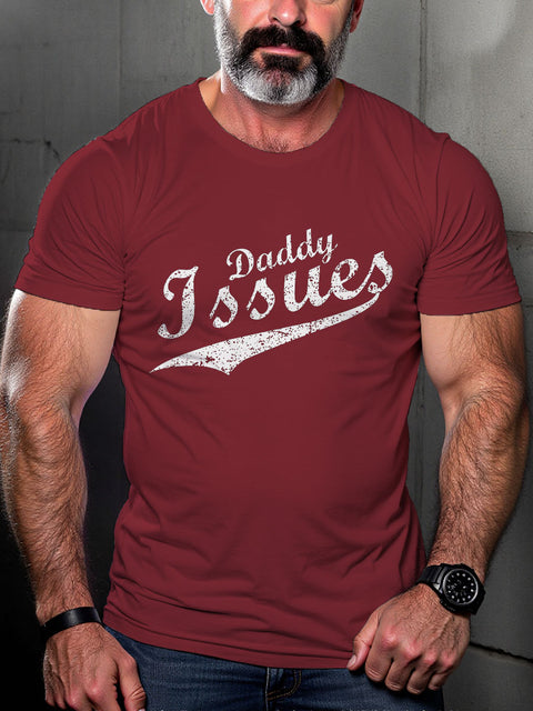 LGBT Gay Pride Daddy Issues Print Casual T-shirt