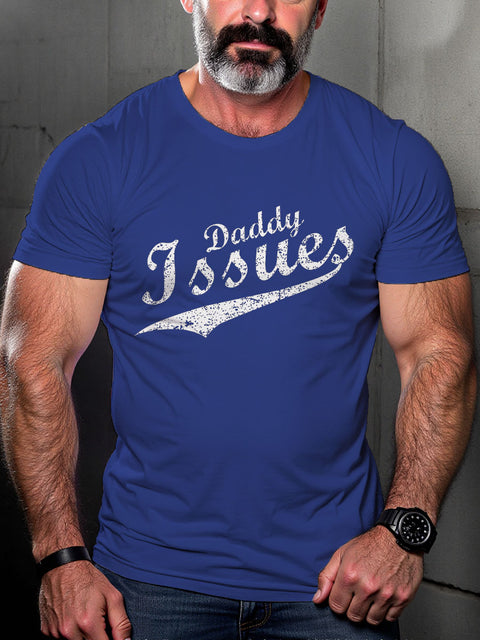 LGBT Gay Pride Daddy Issues Print Casual T-shirt