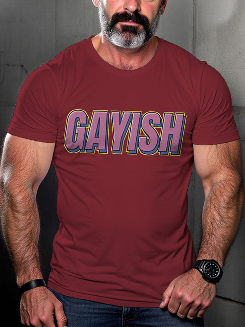 LGBT Gay Pride Gayish Print Casual T-shirt