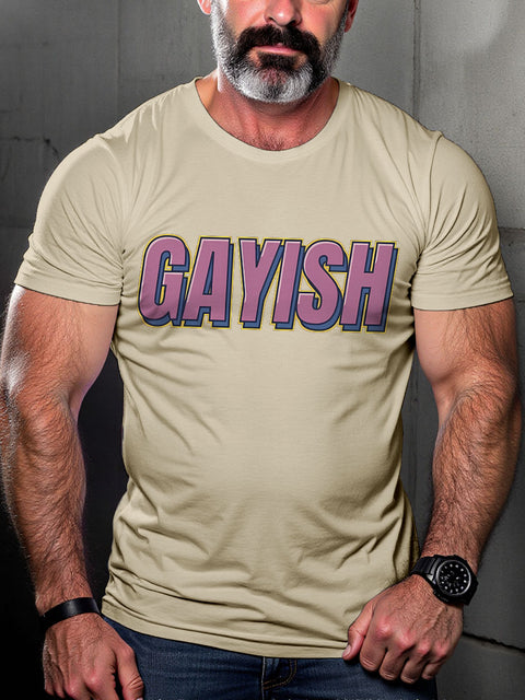 LGBT Gay Pride Gayish Print Casual T-shirt