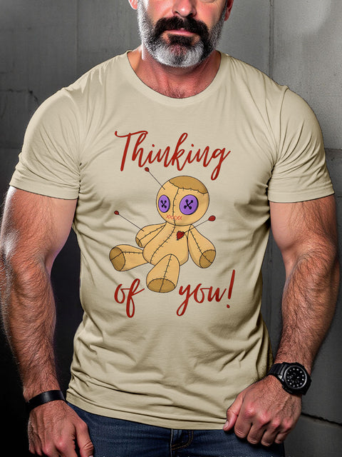 LGBT Gay Pride Thinking of You Print Casual T-shirt