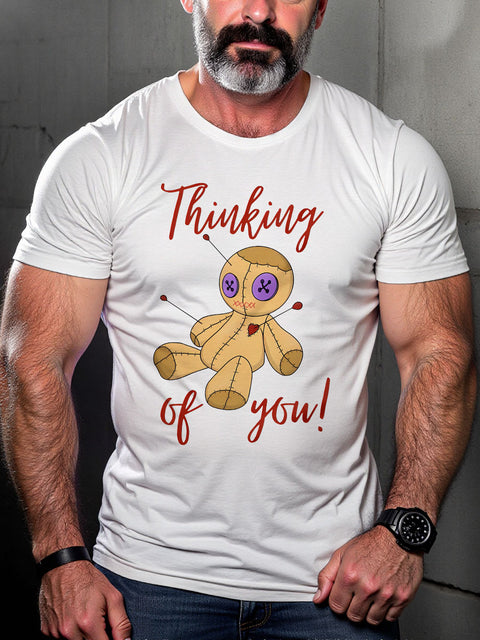 LGBT Gay Pride Thinking of You Print Casual T-shirt