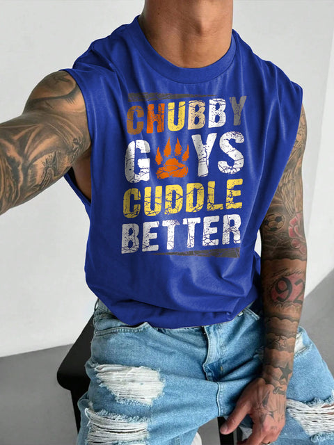 Men's LGBT Bear Community Bear Flag Funny Print Casual Wide Shoulder Vest