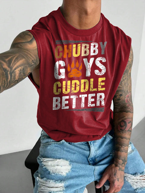 Men's LGBT Bear Community Bear Flag Funny Print Casual Wide Shoulder Vest