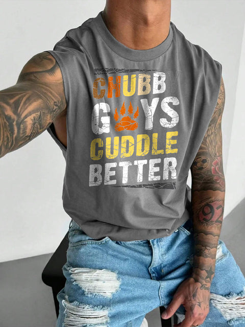 Men's LGBT Bear Community Bear Flag Funny Print Casual Wide Shoulder Vest