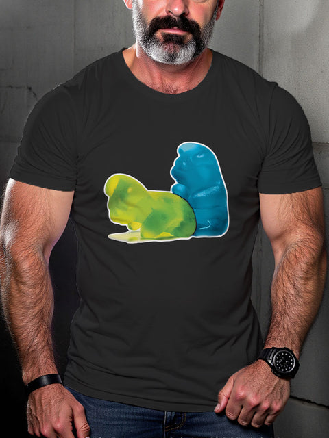 LGBT Gay Bear Gummy Bearback Bear Pride Pride Print Casual T-shirt