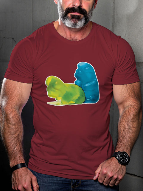 LGBT Gay Bear Gummy Bearback Bear Pride Pride Print Casual T-shirt