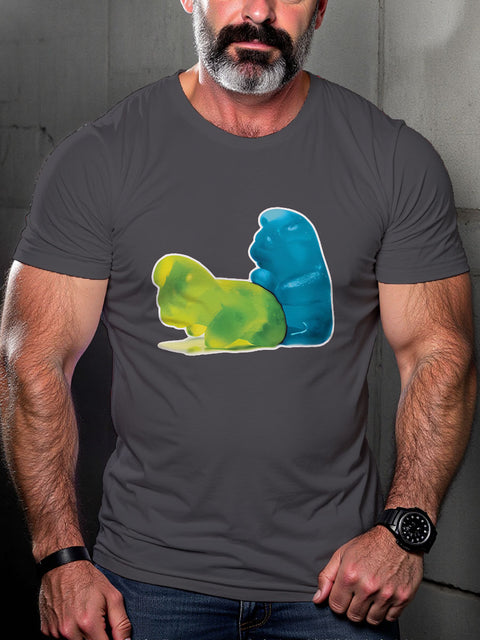 LGBT Gay Bear Gummy Bearback Bear Pride Pride Print Casual T-shirt
