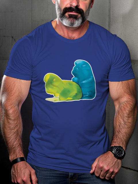 LGBT Gay Bear Gummy Bearback Bear Pride Pride Print Casual T-shirt