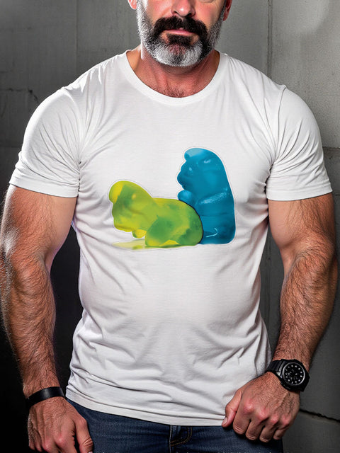LGBT Gay Bear Gummy Bearback Bear Pride Pride Print Casual T-shirt
