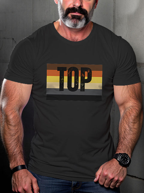 LGBT Gay Bear Seven Playful Bears Pride Print Casual T-shirt