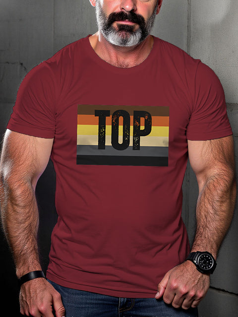 LGBT Gay Bear Seven Playful Bears Pride Print Casual T-shirt