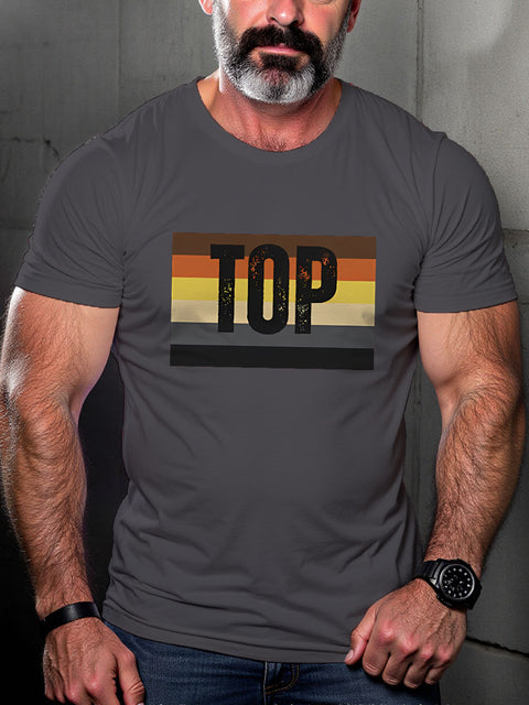 LGBT Gay Bear Seven Playful Bears Pride Print Casual T-shirt