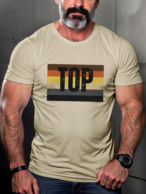 LGBT Gay Bear Seven Playful Bears Pride Print Casual T-shirt