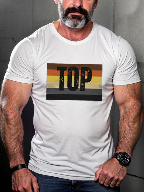 LGBT Gay Bear Seven Playful Bears Pride Print Casual T-shirt