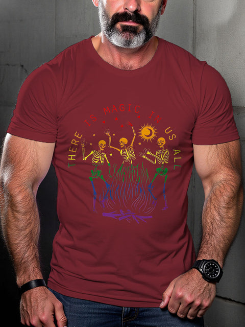 LGBT Pride Outfit There Is Magic In Us All Back Print Casual T-shirt