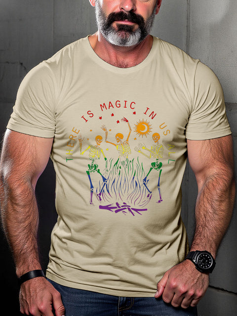 LGBT Pride Outfit There Is Magic In Us All Back Print Casual T-shirt