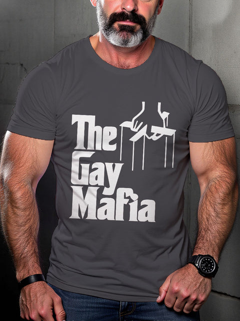 LGBT Pride The Gay Mafia Print Casual T-shirt
