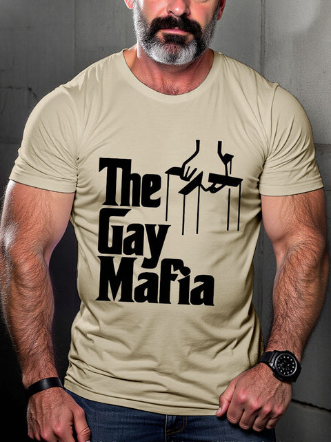 LGBT Pride The Gay Mafia Print Casual T-shirt