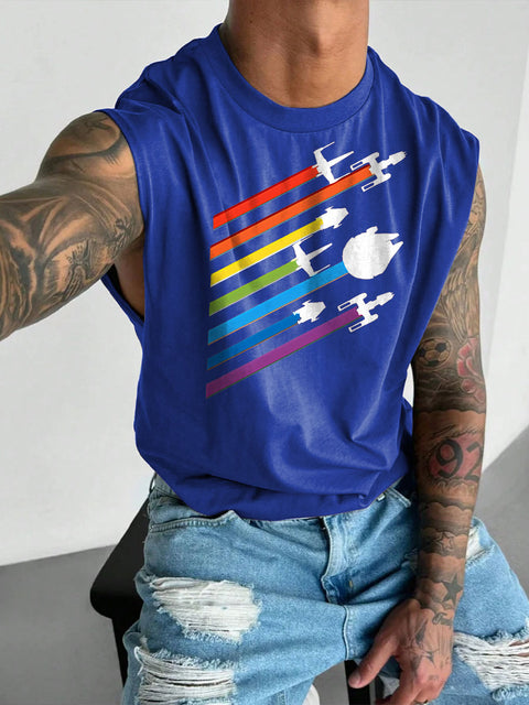 Men's LGBT Pride Rainbow Funny Pride Casual Wide Shoulder Vest