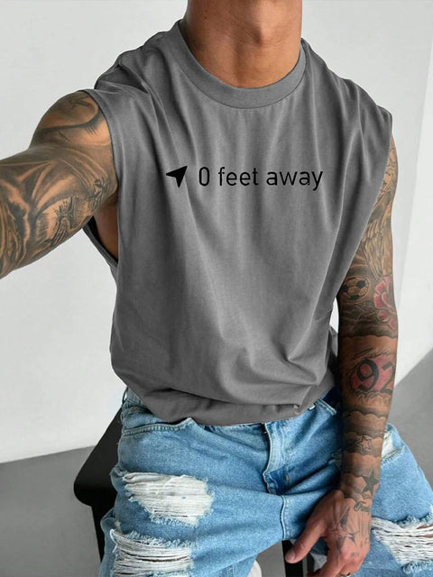 Men's LGBT 0 Feet Away Funny Pride Casual Wide Shoulder Vest