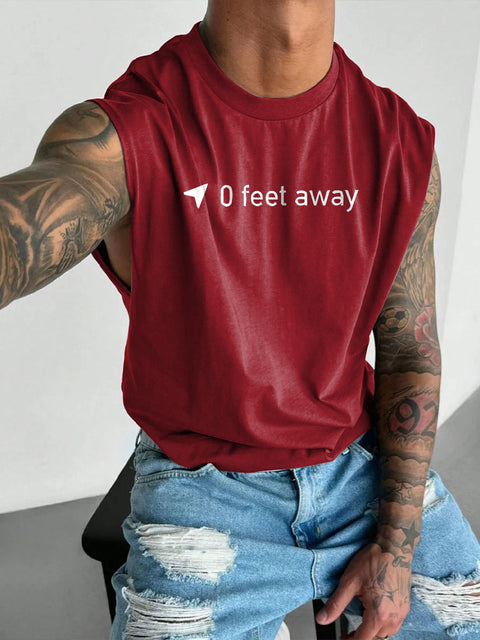 Men's LGBT 0 Feet Away Funny Pride Casual Wide Shoulder Vest