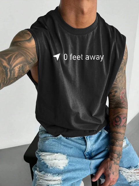 Men's LGBT 0 Feet Away Funny Pride Casual Wide Shoulder Vest