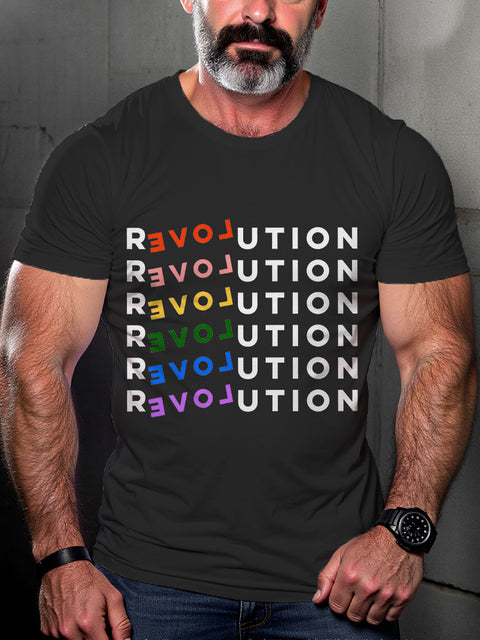 LGBT Revolution Crop Gay Pride Month Print Casual T-shirt