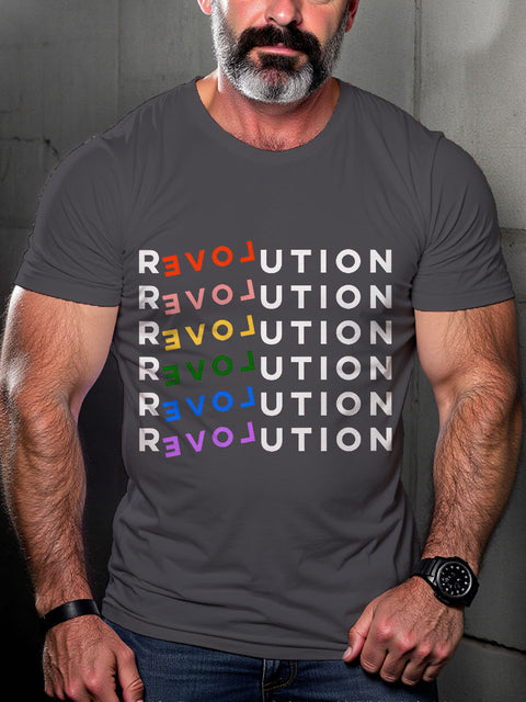 LGBT Revolution Crop Gay Pride Month Print Casual T-shirt