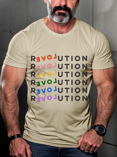 LGBT Revolution Crop Gay Pride Month Print Casual T-shirt