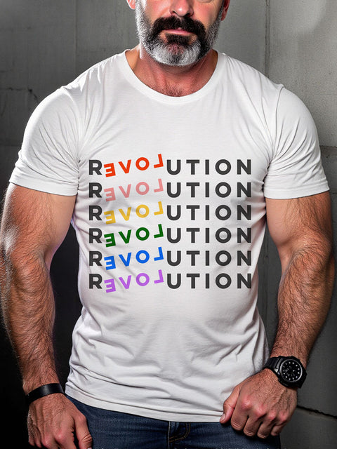 LGBT Revolution Crop Gay Pride Month Print Casual T-shirt