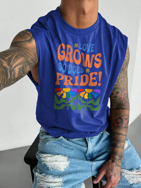 Men's LGBT Retro Pride Gay Rainbow Subtle Funny Pride Casual Wide Shoulder Vest