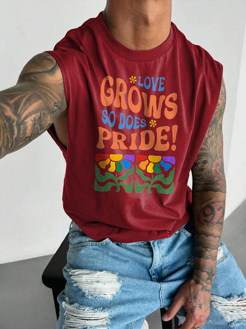 Men's LGBT Retro Pride Gay Rainbow Subtle Funny Pride Casual Wide Shoulder Vest