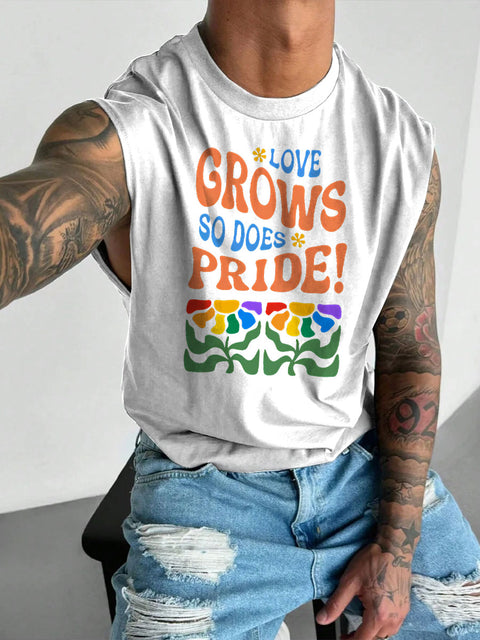 Men's LGBT Retro Pride Gay Rainbow Subtle Funny Pride Casual Wide Shoulder Vest
