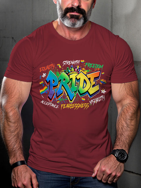 LGBT All For Love And Love For All Rainbow Pride Print Casual T-shirt