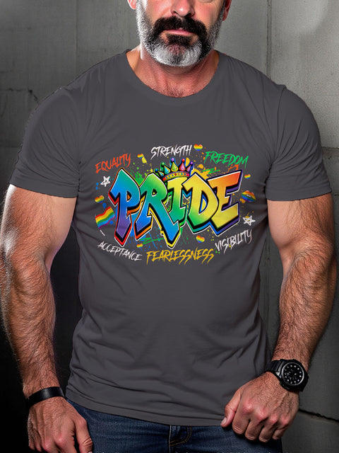 LGBT All For Love And Love For All Rainbow Pride Print Casual T-shirt