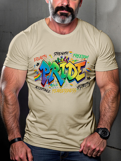 LGBT All For Love And Love For All Rainbow Pride Print Casual T-shirt
