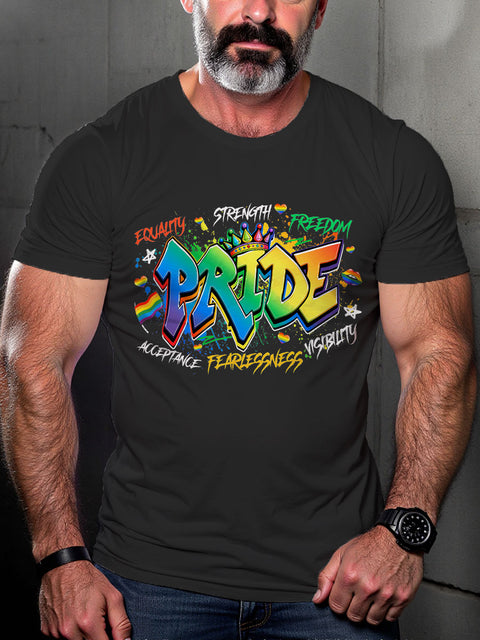 LGBT All For Love And Love For All Rainbow Pride Print Casual T-shirt