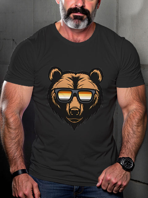 LGBT Gay Bear Pride Print Casual T-shirt