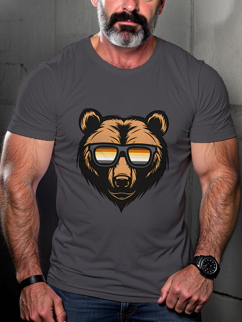 LGBT Gay Bear Pride Print Casual T-shirt