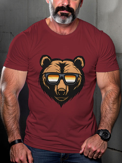 LGBT Gay Bear Pride Print Casual T-shirt