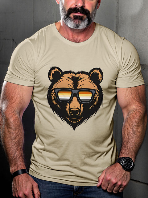 LGBT Gay Bear Pride Print Casual T-shirt