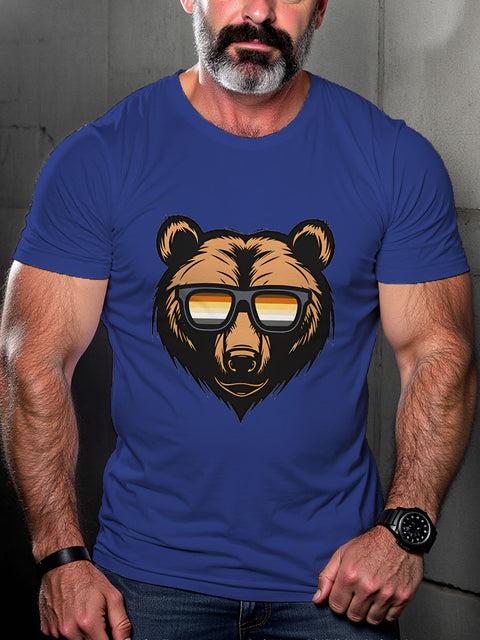 LGBT Gay Bear Pride Print Casual T-shirt