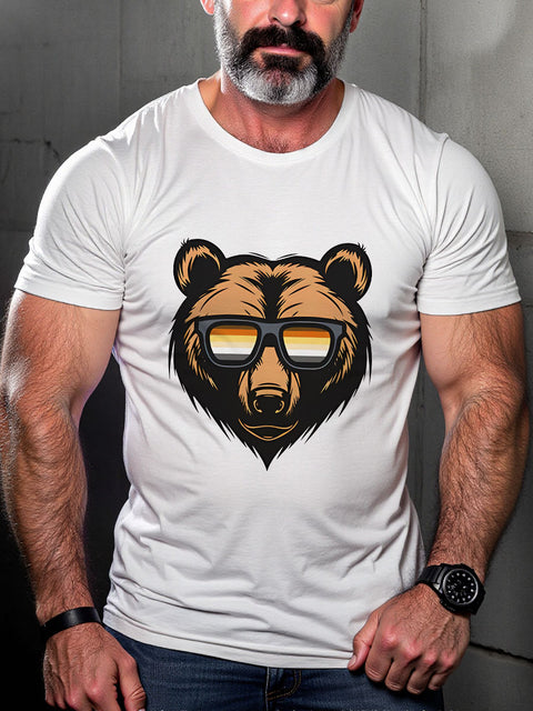 LGBT Gay Bear Pride Print Casual T-shirt
