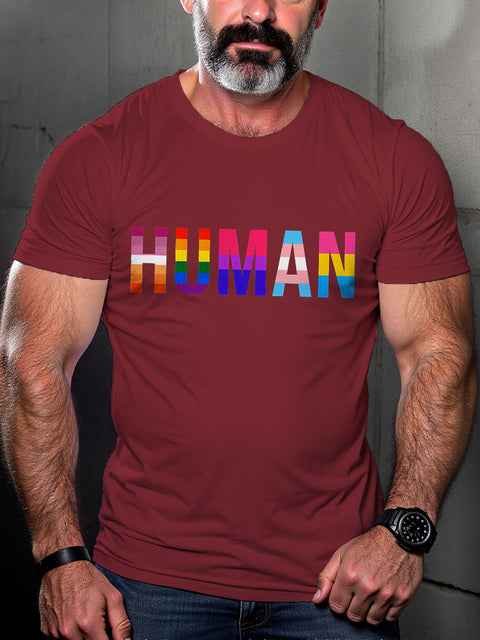 LGBT Human Rainbow Pride Print Casual T-shirt