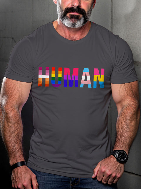 LGBT Human Rainbow Pride Print Casual T-shirt