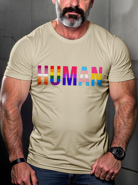 LGBT Human Rainbow Pride Print Casual T-shirt